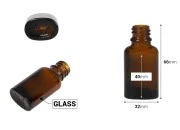 Staklena ovalna karamel bočica za etarska ulja 10mL, sa grlom PP18 Staklena ovalna karamel bočica za etarska ulja 10mL, sa grlom PP18