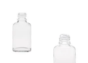 Staklena ovalna providna bočica za etarska ulja 20mL, sa grlom PP18-slika_proizvoda