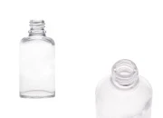 Staklena ovalna providna bočica za etarska ulja 30mL, sa grlom PP18-slika_proizvoda