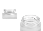Staklena peskirana providna teglica 5mL za kreme - bez zatvarača
