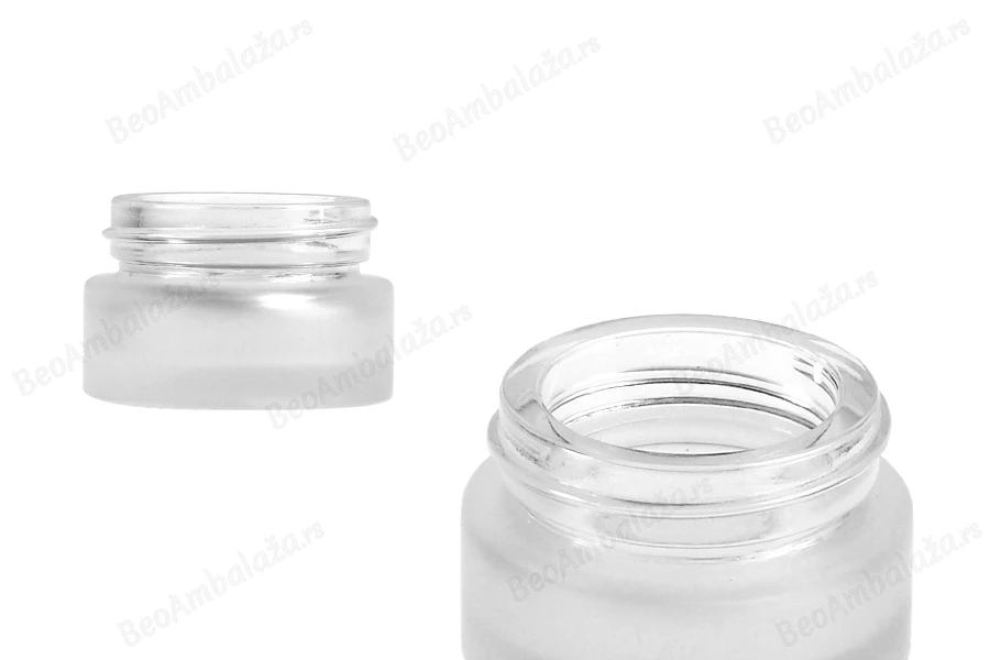 Staklena peskirana providna teglica 5mL za kreme - bez zatvarača-slika_proizvoda