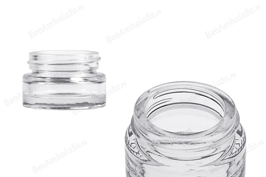 Staklena providna teglica 5mL za kreme - bez zatvarača-slika_proizvoda