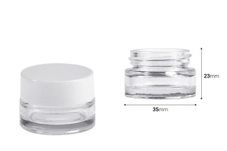Staklena providna teglica 5mL za kreme - bez zatvarača-2