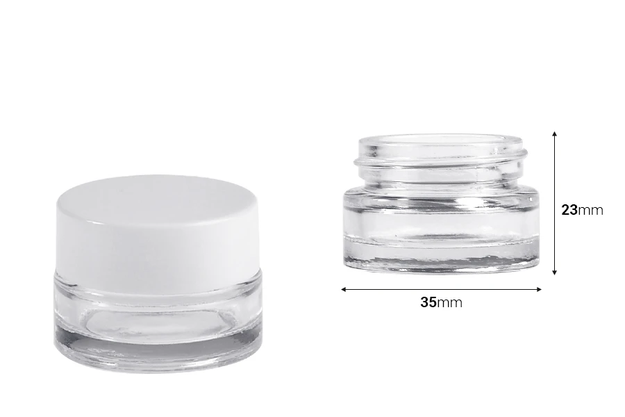 Staklena providna teglica 5mL za kreme - bez zatvarača