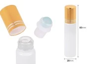 Staklena bela roll-on bočica 10mL sa metalnom kuglicom Staklena bela roll-on bočica 10mL sa metalnom kuglicom