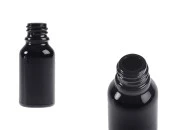 Staklena crna bočica za etarska ulja 15mL, sa grlom PP18-slika_proizvoda