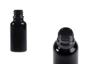Staklena crna bočica za etarska ulja 20mL, sa grlom PP18-slika_proizvoda