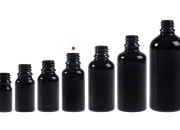 Staklena crna bočica za etarska ulja 20mL, sa grlom PP18-grupa_slika