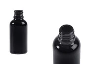 Staklena crna bočica za etarska ulja 30mL, sa grlom PP18-slika_proizvoda