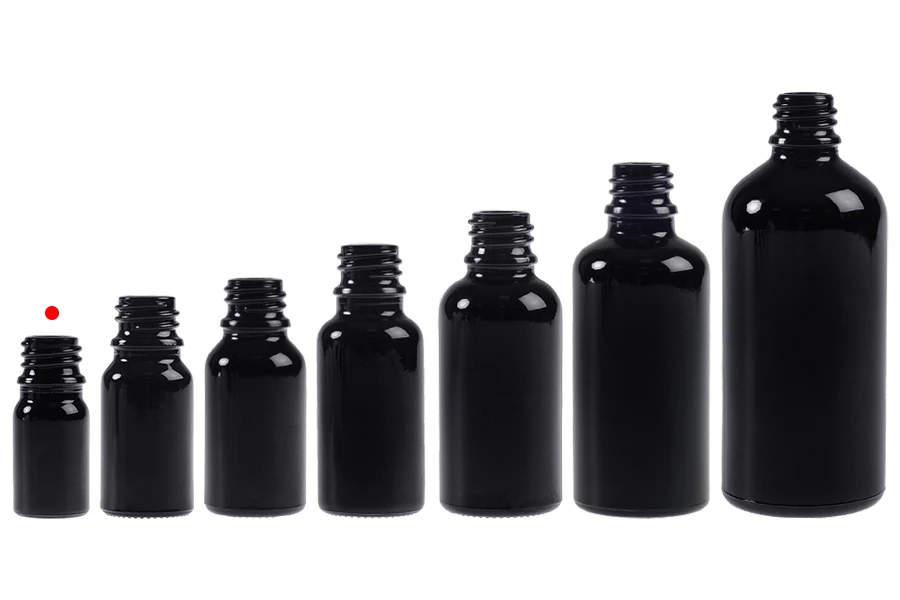 Staklena crna bočica za etarska ulja 5mL, sa grlom PP18 Staklena crna bočica za etarska ulja 5mL, sa grlom PP18-grupa_slika