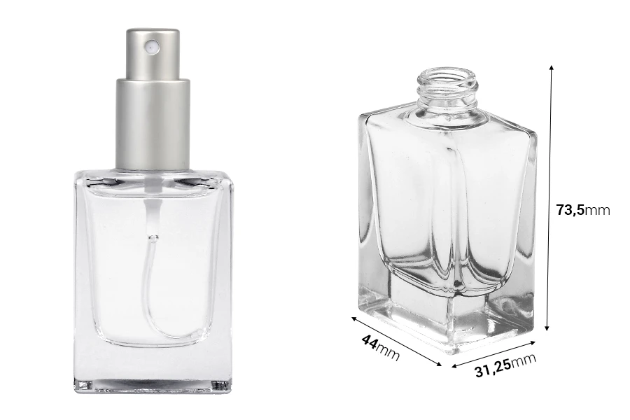 Četvrtasta staklena bočica 30mL sa grlom PP18 Četvrtasta staklena bočica 30mL sa grlom PP18