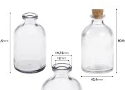 Staklena flašica 55mL sa konusnim plutanim čepom - 12 kom Staklena flašica 55mL sa konusnim plutanim čepom - 12 kom