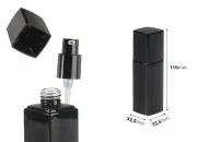 Staklena bočica 40 ml luksuzna u crnoj boji sa pumpicom za kremu i poklopcem Staklena bočica 40 ml luksuzna u crnoj boji sa pumpicom za kremu i poklopcem