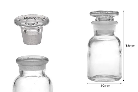 Farmaceutska bočica 30 ml providna sa staklenim poklopcem-2