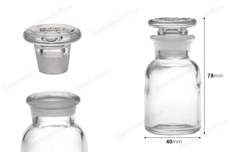 Farmaceutska bočica 30 ml providna sa staklenim poklopcem-dimenzije_slike