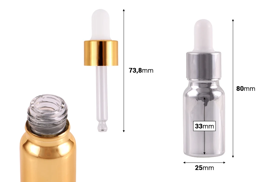 Staklena bočica od 10 mL sa pipetom za kozmetičke proizvode Staklena bočica od 10 mL sa pipetom za kozmetičke proizvode