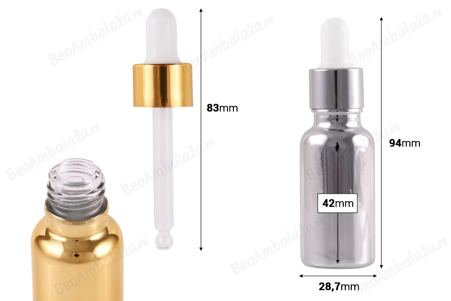 Staklena bočica od 20 mL sa pipetom za kozmetičke proizvode-dimenzije_slike