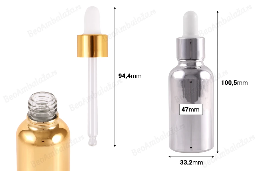 Staklena bočica od 30 mL sa pipetom za kozmetičke proizvode-dimenzije_slike