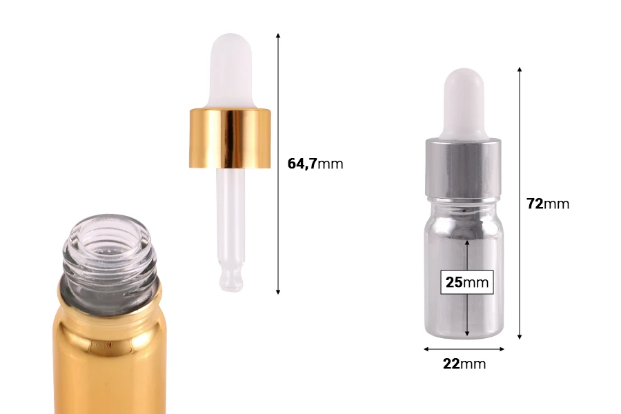 Staklena bočica od 5 mL sa pipetom za kozmetičke proizvode Staklena bočica od 5 mL sa pipetom za kozmetičke proizvode