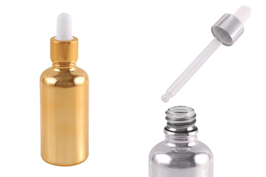 Staklena bočica od 50 mL sa pipetom za kozmetičke proizvode