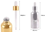 Staklena bočica od 50 mL sa pipetom za kozmetičke proizvode