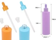 Staklena bočica od 100mL sa pipetom u MAT pastelnim bojama