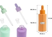 Staklena bočica od 50mL sa pipetom u MAT pastelnim bojama