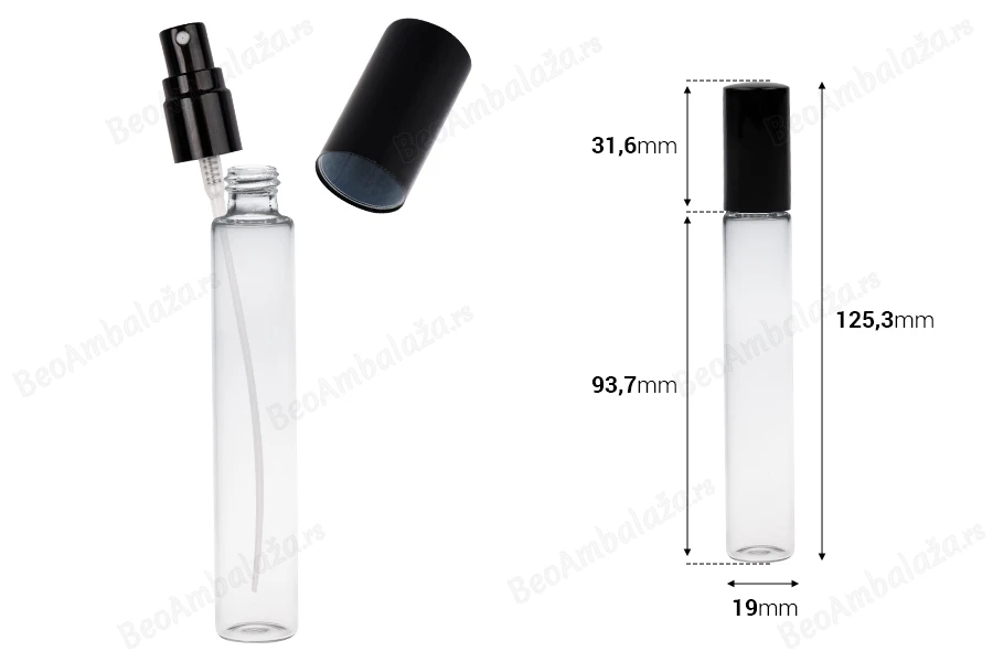 Staklena bočica 20mL za parfem sa sprejom i aluminijumskim poklopcem - 6 kom-dimenzije_slike