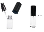 Staklena bočica 5mL za parfem sa sprejom i aluminijumskim poklopcem - 6 kom Staklena bočica 5mL za parfem sa sprejom i aluminijumskim poklopcem - 6 kom