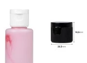 Plastični flip top zatvarač PP18 u crnoj ili beloj boji Plastični flip top zatvarač PP18 u crnoj ili beloj boji