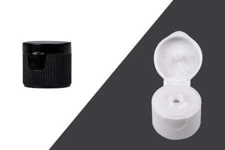 Plastični flip top zatvarač PP20 u crnoj ili beloj boji-1