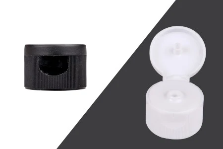 Plastični flip top zatvarač PP24 u crnoj ili beloj boji-1