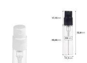 Staklena providna bočica 2 mL (na klik) sa belim ili crnim sprejom za parfemske testere - 100 kom Staklena providna bočica 2 mL (na klik) sa belim ili crnim sprejom za parfemske testere - 100 kom