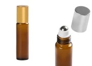 Staklena braon roll-on bočica (sa metalnom kuglicom) 10mL sa zatvaračem u dve boje - 6 kom-slika_proizvoda