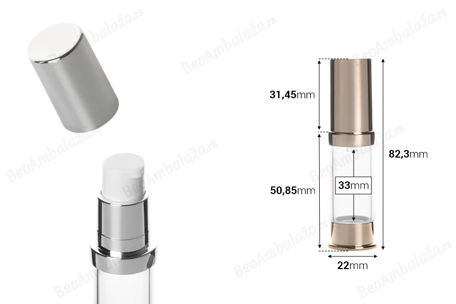 Airless akrilna bočica 5mL za kreme - 12 kom-dimenzije_slike