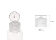 Plastični providni flip top zatvarač PP18 Plastični providni flip top zatvarač PP18