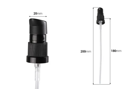Plastična crna pumpica PP18 za kreme sa crnim zatvaračem-2