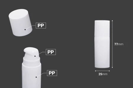 Airless plastična bela bočica 10mL za kreme - 12 kom-2