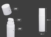 Airless plastična bela bočica 15mL za kreme - 12 kom Airless plastična bela bočica 15mL za kreme - 12 kom