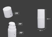 Airless plastična bela bočica 5mL za kreme - 12 kom