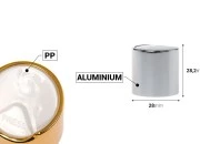 Disk top plastični zatvarač 28/410 sa aluminijumskom presvlakom