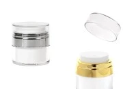 Airless plastična teglica 15mL sa providnim zatvaračem i srebrnim ukrasem Airless plastična teglica 15mL sa providnim zatvaračem i srebrnim ukrasem