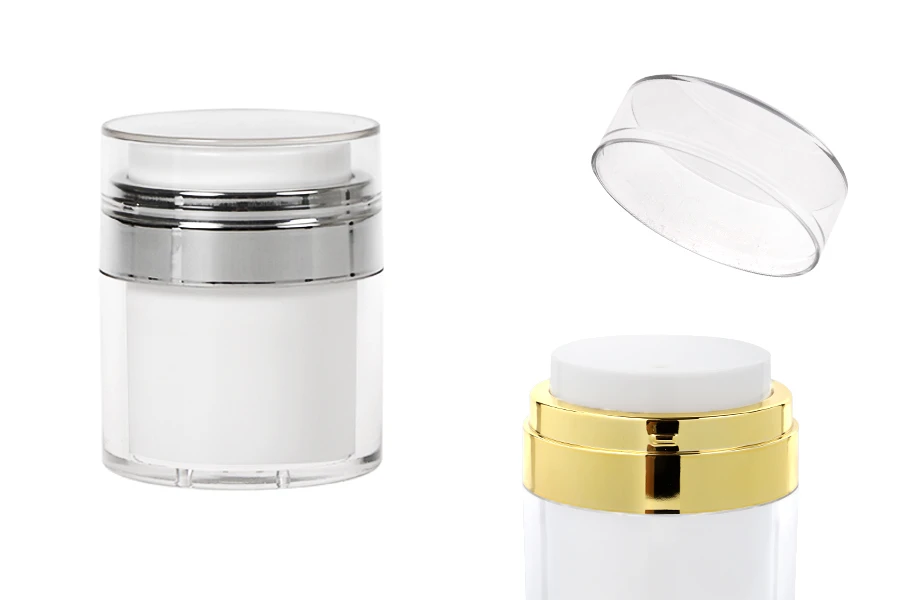 Airless plastična teglica 50mL za kremu sa providnim zatvaračem Airless plastična teglica 50mL za kremu sa providnim zatvaračem