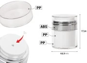 Airless plastična teglica 50mL za kremu sa providnim zatvaračem Airless plastična teglica 50mL za kremu sa providnim zatvaračem