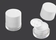 Akrilna kutijica 30mL za kremu sa plastičnim belim zatvaračem, međupoklopcem i spatulom