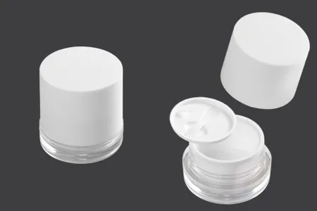 Akrilna kutijica 30mL za kremu sa plastičnim belim zatvaračem, međupoklopcem i spatulom-1