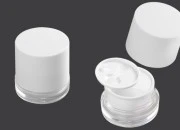 Akrilna kutijica 50mL za kremu sa plastičnim belim zatvaračem, međupoklopcem i spatulom Akrilna kutijica 50mL za kremu sa plastičnim belim zatvaračem, međupoklopcem i spatulom