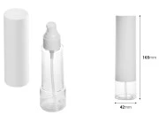 Plastična bočica 100mL za kremu, sa pumpicom i belim zatvaračem