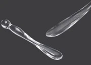 Providna plastična spatula za kreme (PS) 78 mm sa kuglicom na kraju - 50 kom