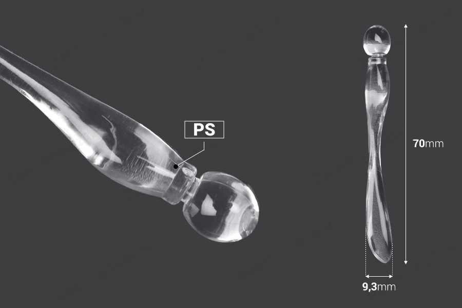 Providna plastična spatula za kreme (PS) 78 mm sa kuglicom na kraju - 50 kom-dimenzije_slike